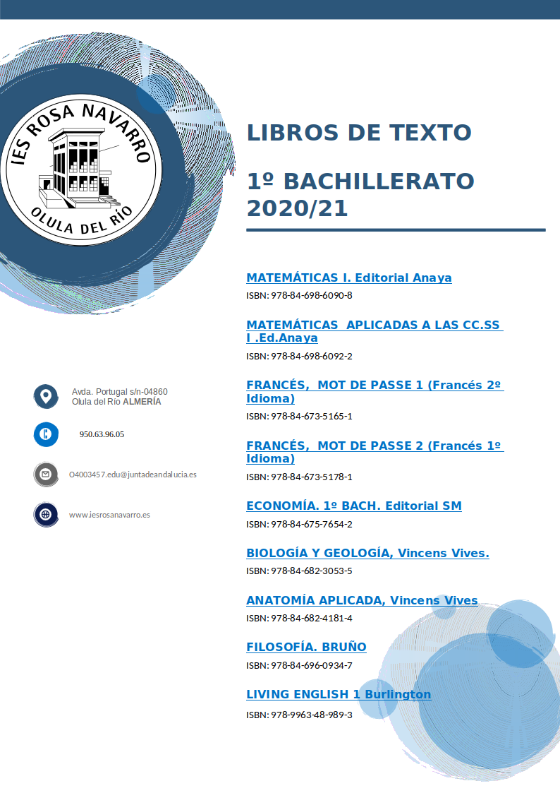 libros de texto 1bach 20 21